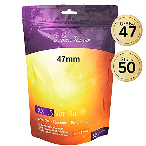 Amor Vibratissimo®"MiTalla 47mm" 50mm pack preservativos, condones para una sensación auténtica