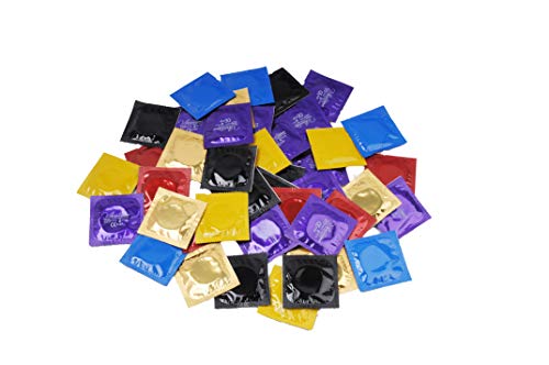 Amor Vibratissimo®"MiTalla FRUIT COLOR 57mm" 50 pack preservativos + 250ml lube, condones para una sensación auténtica