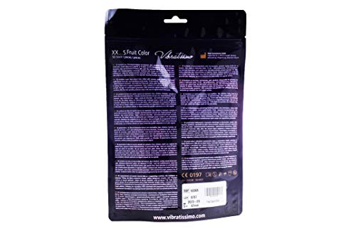 Amor Vibratissimo®"MiTalla FRUIT COLOR 57mm" 50 pack preservativos + 250ml lube, condones para una sensación auténtica