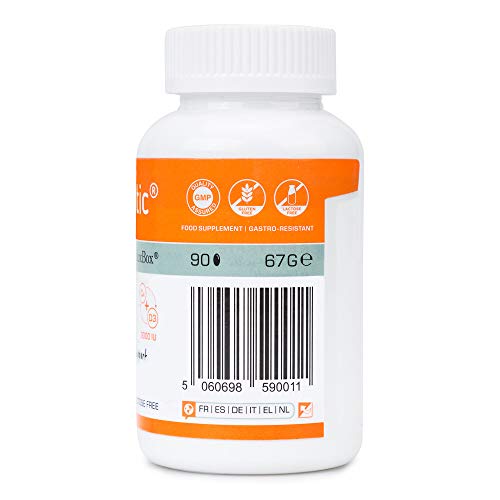 AmpBiotic® de RedoxBox® - Combinación sinérgica Butirato & Vitamina D3 (3000 IU) para inmunidad - 90 cápsulas blandas gastroresistentes