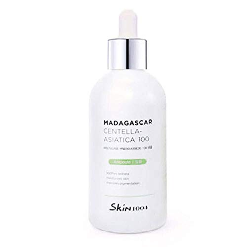 Ampolla Madagascar de 100 ml, 100 % extracto de Centella Asiática, suero facial, para una sensación relajante y piel propensa al acné. De la marca Skin1004.