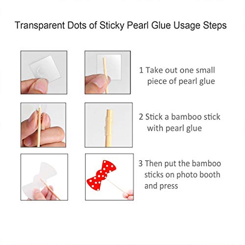 Amycute 44 pcs Boda Photo Booth Props, DIY Bigotes Gafas Sombreros Labios Lazo corbata anillo collar para el partido de la boda, Aniversario,compromiso, Accesorios para fiestas