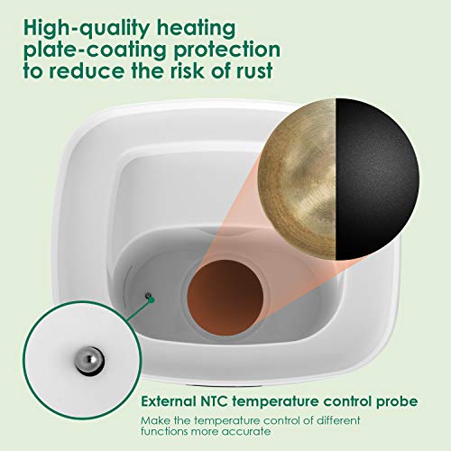 Amzdeal 4 en 1 Esterilizador de Biberones - Esterilizador a Vapor Eléctrico Hasta 6 Biberones, Filtro HEPA & Libre de BPA, Calentador y Secadora para Chupetes, Apagado Automático, Pantalla LED Táctil