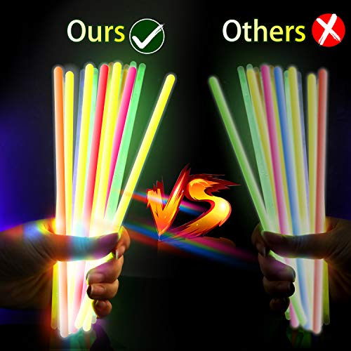 AMZJUPWM Barras Luminosas, 490pzas (20 cm) múltiples Colores: Amarillo, Rojo, Blanco, Ideal para Eventos: Fiestas Infantiles, cumpleaños. (490PCS)