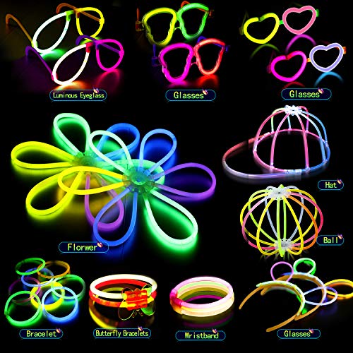 AMZJUPWM Barras Luminosas, 490pzas (20 cm) múltiples Colores: Amarillo, Rojo, Blanco, Ideal para Eventos: Fiestas Infantiles, cumpleaños. (490PCS)