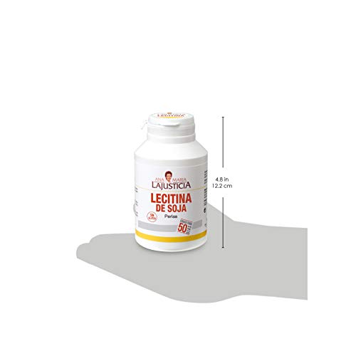 Ana Maria Lajusticia - Lecitina de soja – 300 perlas. Reduce el colesterol en sangre y mejora la memoria. Apto para veganos. Envase para 50 días de tratamiento.