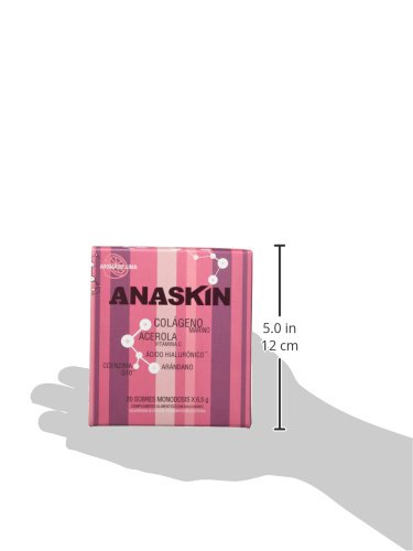 Anaskin Sobres Colágeno, Ácido Hialurónico, Coenzima Q10, Acerola y Arándano 130 g - 20 Unidades