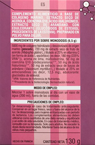 Anaskin Sobres Colágeno, Ácido Hialurónico, Coenzima Q10, Acerola y Arándano 130 g - 20 Unidades