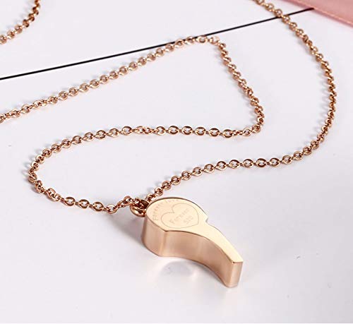 AnazoZ Colgantes Acero Inoxidable Mujer Colgantes para Mujer Silbido Forever Love 520 Colgante para Mujer Oro Rosa