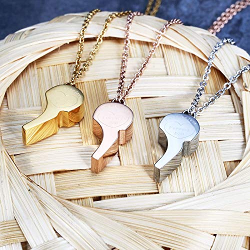 AnazoZ Colgantes Acero Inoxidable Mujer Colgantes para Mujer Silbido Forever Love 520 Colgante para Mujer Oro Rosa
