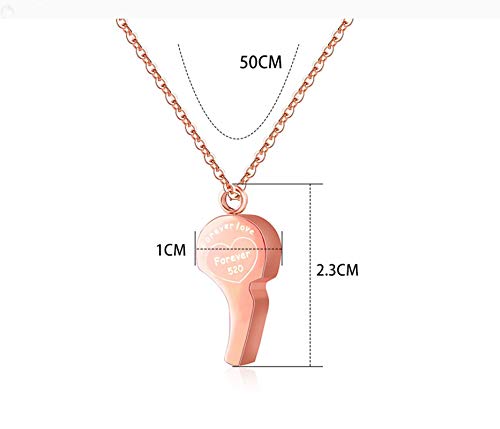 AnazoZ Colgantes Acero Inoxidable Mujer Colgantes para Mujer Silbido Forever Love 520 Colgante para Mujer Oro Rosa