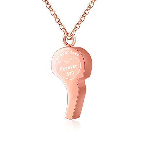AnazoZ Colgantes Acero Inoxidable Mujer Colgantes para Mujer Silbido Forever Love 520 Colgante para Mujer Oro Rosa