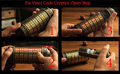 ANBIWANGLUO Código Da Vinci Mini Cryptex Regalo de Cumpleaños del Día de San Valentín para Girlfriend Boyfriend (Bronze)