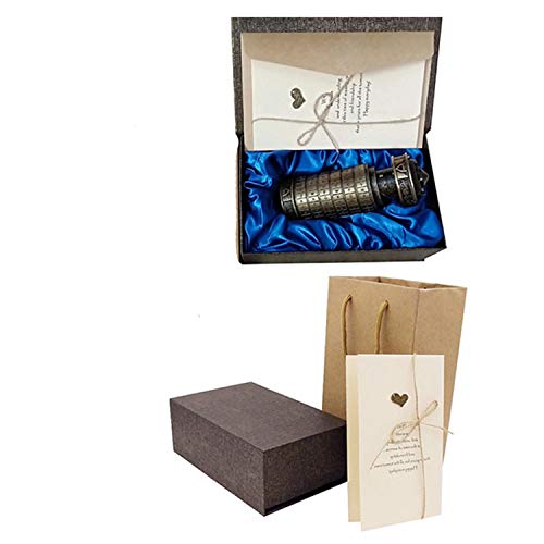 ANBIWANGLUO Código Da Vinci Mini Cryptex Regalo de Cumpleaños del Día de San Valentín para Girlfriend Boyfriend (Bronze)