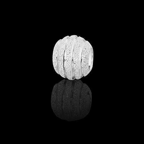 Andante-Stones - Original, Plata de Ley 925 sólida, Cuenta de Plata Stardust, Elemento Bola para Cuentas European Beads + Saco de Organza