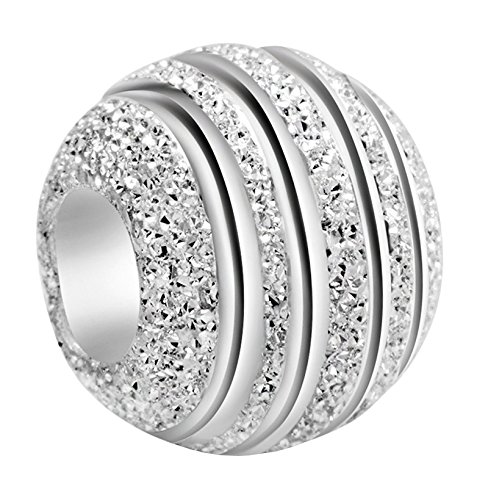 Andante-Stones - Original, Plata de Ley 925 sólida, Cuenta de Plata Stardust, Elemento Bola para Cuentas European Beads + Saco de Organza