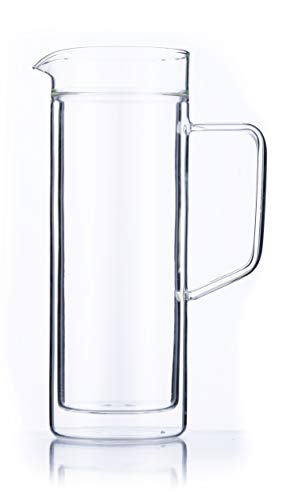 Andronicas Cafetera de vidrio Cold Brew Cafetera - Vidrio de doble pared con café gratis - 800 ml Tetera Helada