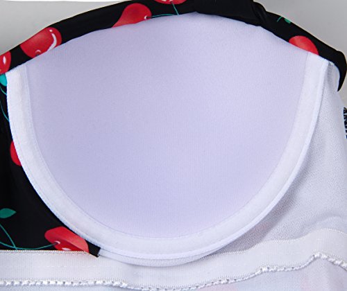 Angerella Traje de baño Monokinis Vintage 92s Pin Up Halter una Pieza Cereza