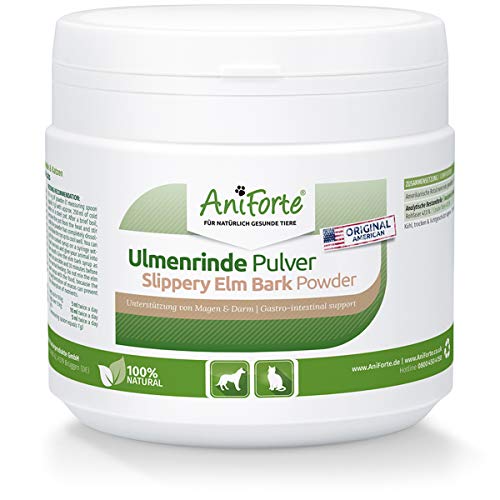 AniForte Polvo de Corteza de Olmo Rojo 100g. Producto Natural para Perros y Gatos. Ayuda al Equilibrio de la Flora Intestinal. Bienestar para el Sistema Gastrointestinal con Gran Aporte de Vitaminas