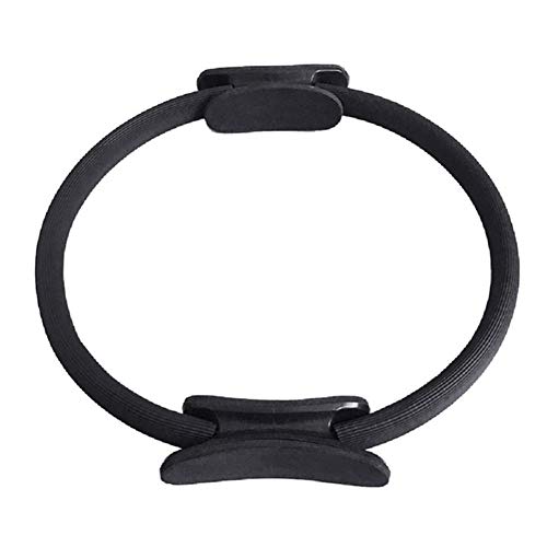 Anillo de Pilates, Círculos de Yoga for la Aptitud mágica Anillo, la Mujer Cubierta Yoga Sport Accesorios del Anillo de Pilates for Brazos y Muslos (Color : Black)