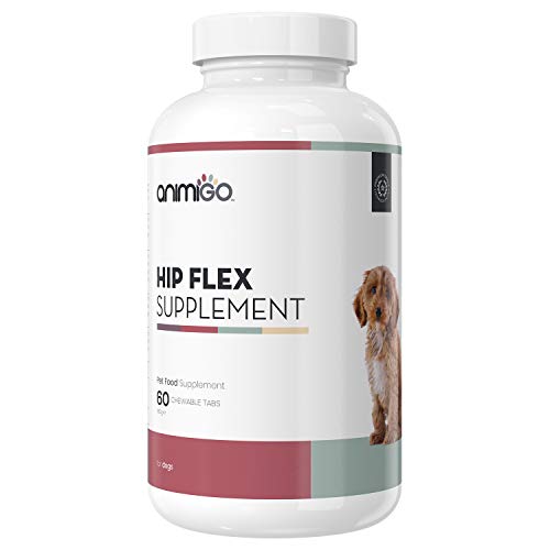 Animigo Hip Flex | Suplemento Condroprotector para Perros | Cuidado de Articulaciones, Huesos y Energia | con Ácido Hialurónico, MSM, Vitamina C, Glucosamina y Condroitina | 60 Pastillas Blandas
