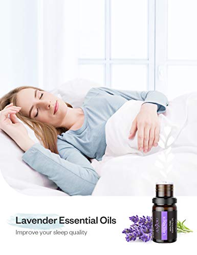 Anjou Aceites Esenciales 12pcs, Aceite Aromaterapia Natural Puro (Lavanda 4 * 5ml, Árbol de Té 4 * 5ml, Menta 4 * 5ml,) para Difusor,Spa,Dormir.