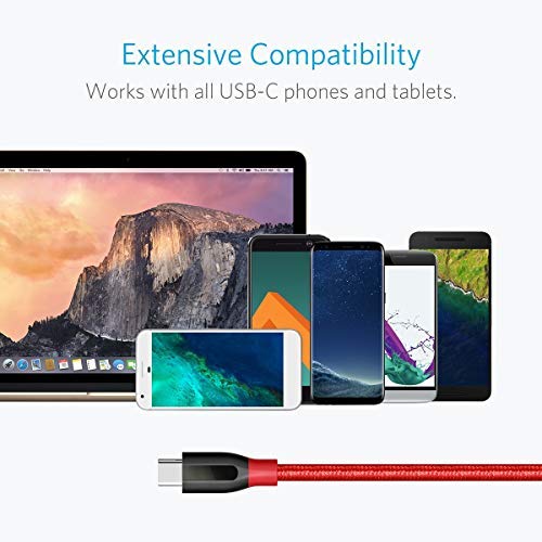 Anker Powerline+ Cable USB-C a USB 3.0 (0,9m), Alta Durabilidad, para Dispositivos USB Tipo C, incluidos Galaxy S8, S8 +, MacBook, conmutador Nintendo, Sony XZ, LG V20 G5 G6, HTC 10, Xiaomi 5 y más