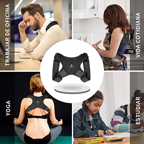 Anoopsyche Corrector de Postura Corrector Espalda Soporte Ajustable para Postura de Espalda Transpirable Corrección Postural Aliviar el Dolor para Mujeres y Hombres (2X Soportes para hombreras)
