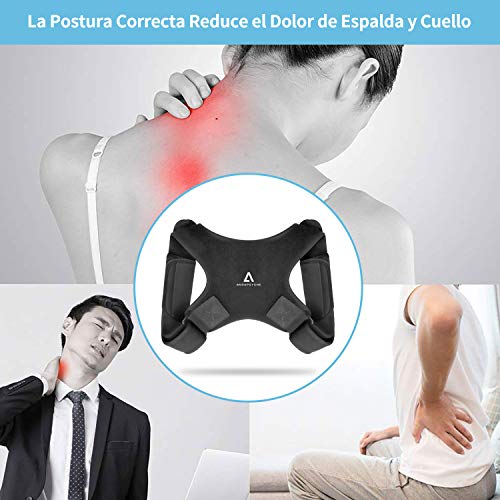 Anoopsyche Corrector de Postura Corrector Espalda Soporte Ajustable para Postura de Espalda Transpirable Corrección Postural Aliviar el Dolor para Mujeres y Hombres (2X Soportes para hombreras)