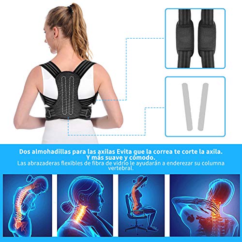 Anoopsyche Corrector de Postura para Hombre y Mujer, Transpirable Chaleco para la Espalda para Dolor de Espalda, Corrector de Espalda y Hombros, Cinturón de Cintura Doble Mejorado Aliviar la Joroba