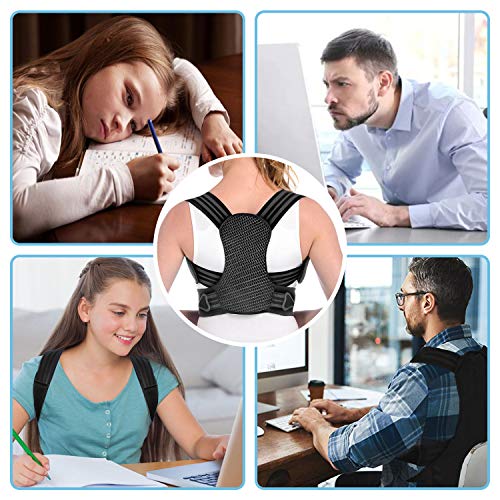 Anoopsyche Corrector de Postura para Hombre y Mujer, Transpirable Chaleco para la Espalda para Dolor de Espalda, Corrector de Espalda y Hombros, Cinturón de Cintura Doble Mejorado Aliviar la Joroba
