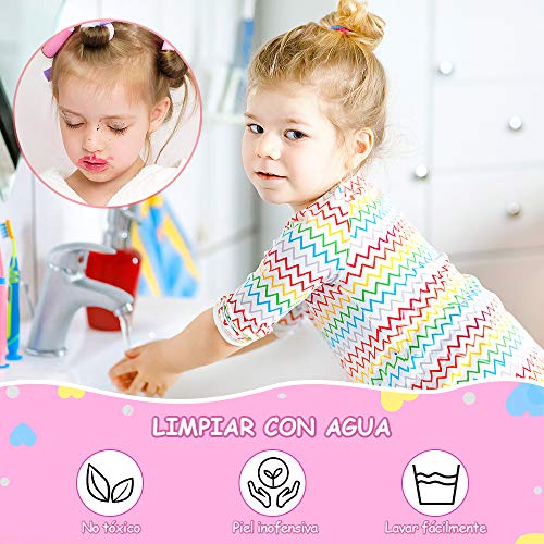 Anpro 23pcs Kit de Maquillaje Niñas,Juguetes para Chicas, Cosméticos Lavables, Regalo de Princesa para Niñas en Fiesta,Cumpleaños,Navidad