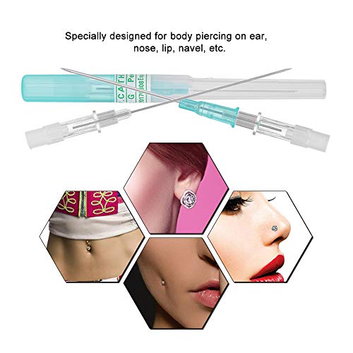 Anself 10Pcs Aguja de Ratuaje Aguja de Punción del Catéter Herramientas de Punción Verde (18 G)