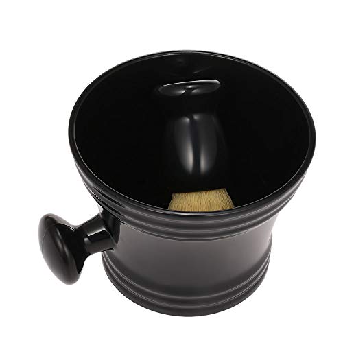 Anself 3 in1 Brocha de Afeitar Soporte Brocha de Afeitar Húmeda para Hombre Cepillo De Barba para Herramientas de afeitar (Type2)