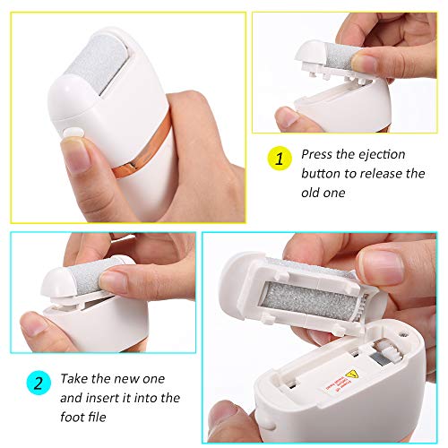 Anself Callus de pie eléctrico con 3 cabezales de rodillo extractores Dispositivo de pedicura recargable Lima de pie electrónica Herramientas de pedicura