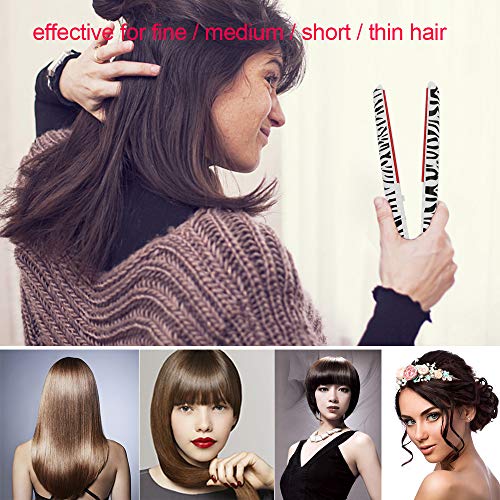 Anself - Mini Plancha de Pelo Portátil de Pinza Cerámica,para Cabello ambos de Seco & Húmedo (Negro)