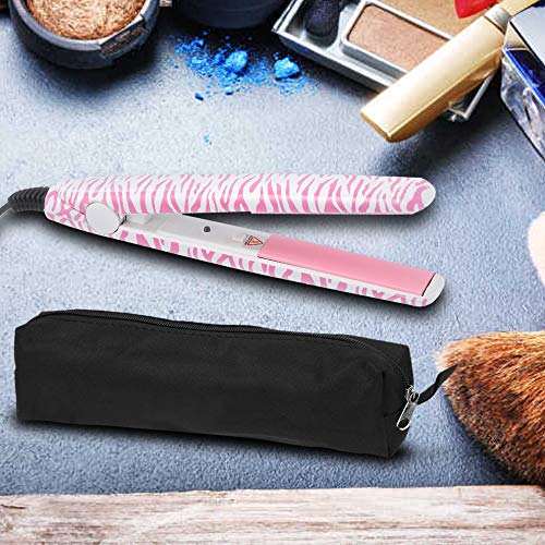 Anself - Mini Plancha de Pelo Portátil de Pinza Cerámica,para Cabello ambos de Seco & Húmedo (Negro)