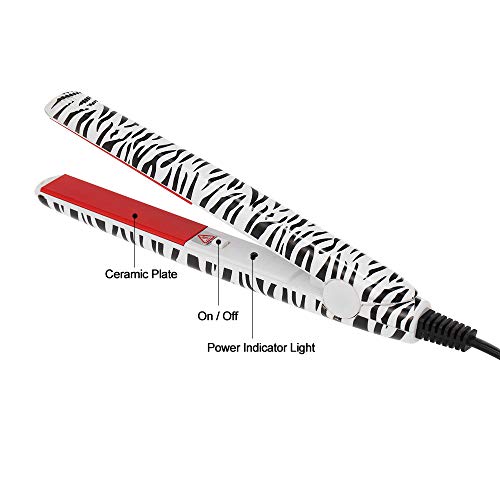 Anself - Mini Plancha de Pelo Portátil de Pinza Cerámica,para Cabello ambos de Seco & Húmedo (Negro)