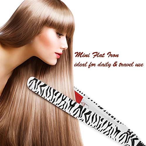 Anself - Mini Plancha de Pelo Portátil de Pinza Cerámica,para Cabello ambos de Seco & Húmedo (Negro)