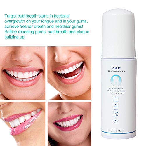 Anself Pasta de Dientes 60ml ^2 con Espuma Blanqueamiento dental aliento fresco Limpieza profunda