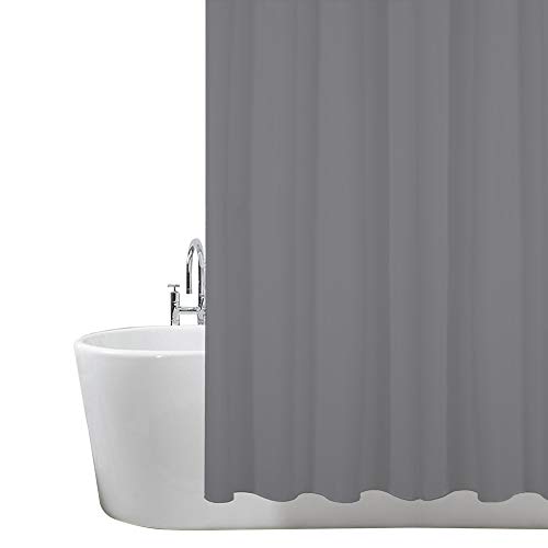 ANSIO Cortinas de Ducha, para baño, bañera, Impermeable, Resistente al Moho, Anti Moho y Impermeables 180 x 180 cm (71 x 71 Pulgada) | 100% Polyester - Gris Oscuro