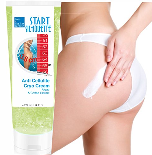 Anticelulitis Crema Fría Anticelulítica Adelgazante con EFECTO FRÍO ● Drenante y Quema Grasa con Algas Marinas y Caféina ●, 200 ml