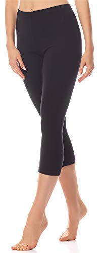 Antie Leggins 3/4 Mallas Deportivas Mujer AN60-101 (Negro, M)