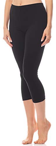 Antie Leggins 3/4 Mallas Deportivas Mujer AN60-101 (Negro, M)