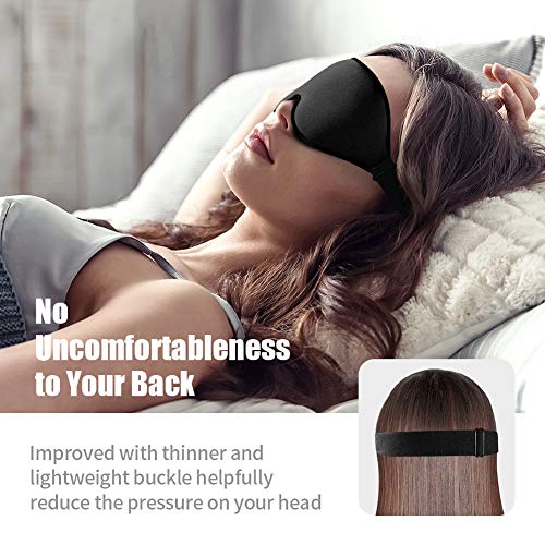 Antifaz para dormir 2020 máscara para los ojos mejoradas para y hombres mujeres, máscara para los ojos suave hecha de material de lycra contorneado en 3D, antifaz para dormir 100% que bloquean la luz