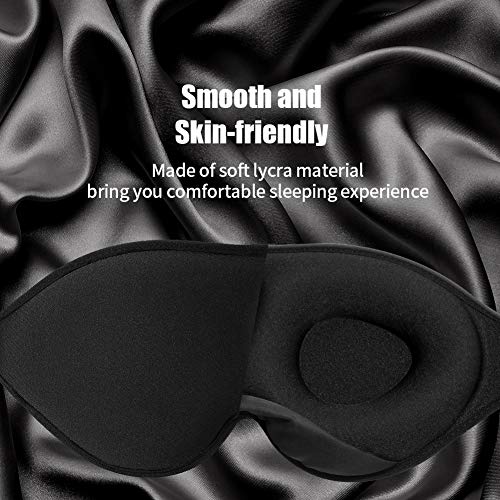Antifaz para dormir 2020 máscara para los ojos mejoradas para y hombres mujeres, máscara para los ojos suave hecha de material de lycra contorneado en 3D, antifaz para dormir 100% que bloquean la luz