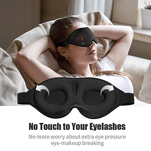 Antifaz para dormir 2020 máscara para los ojos mejoradas para y hombres mujeres, máscara para los ojos suave hecha de material de lycra contorneado en 3D, antifaz para dormir 100% que bloquean la luz