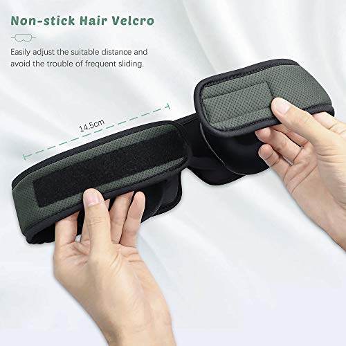 Antifaz para Dormir, Tropro Máscara de ojos Ajustable 3D, Diseño Avanzado de ala de nariz, 100% Oscuridad Absoluta, Espuma Viscoelástica de Rebote Transpirable, Velcro Suave de alta Calidad