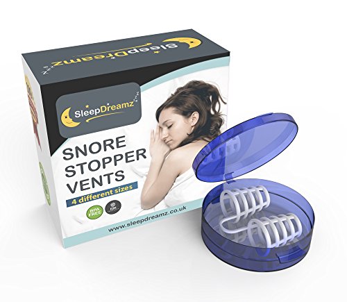 Antironquidos Dilatador Nasal SleepDreamz – Solucion para ronquidos – Diseñados Científicamente para Detener los Ronquidos, Respiración Fuerte, Apnea del Sueño y Congestión Nasal