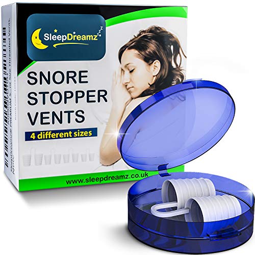 Antironquidos Dilatador Nasal SleepDreamz – Solucion para ronquidos – Diseñados Científicamente para Detener los Ronquidos, Respiración Fuerte, Apnea del Sueño y Congestión Nasal